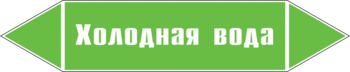 Маркировка трубопровода "холодная вода" (пленка, 716х148 мм) - Маркировка трубопроводов - Маркировки трубопроводов "ВОДА" - ohrana.inoy.org